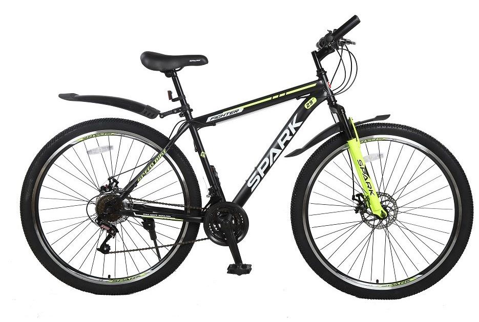 Фотографія Велосипед SPARK FIGHTER 29" 2021, розмір L, Чорно-жовтий